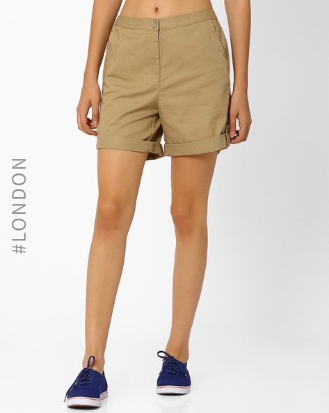 Buy Khaki Shorts For Women By Marks Spencer Online Ajio Com