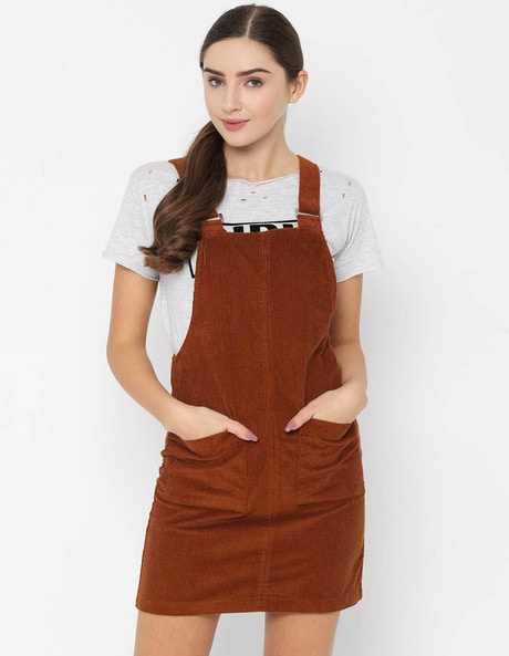 dungaree dress ajio