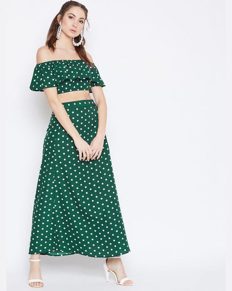 polka dot skirt and top