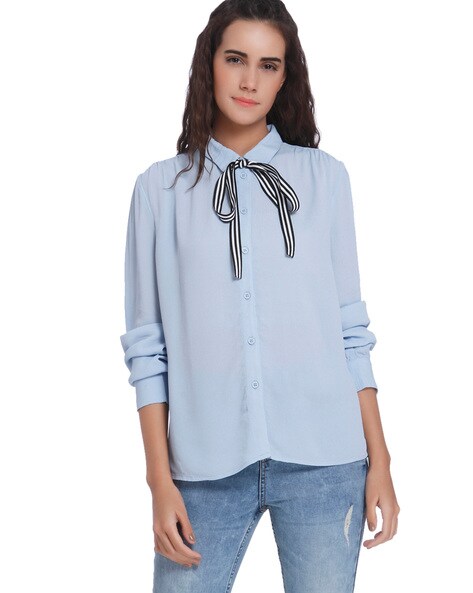 Buy Blue Shirts for Women by Vero Moda Online Ajio.com