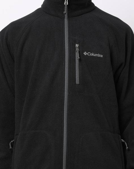 black and white fleece jacket