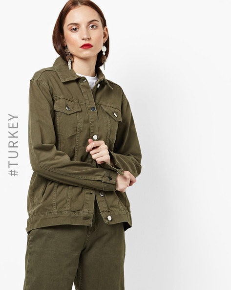 Unique Bargains Women's Plus Size Drawstring Waist Zip-up Utility Jacket -  Walmart.com