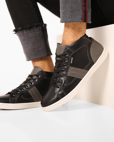 red tape black casual shoes