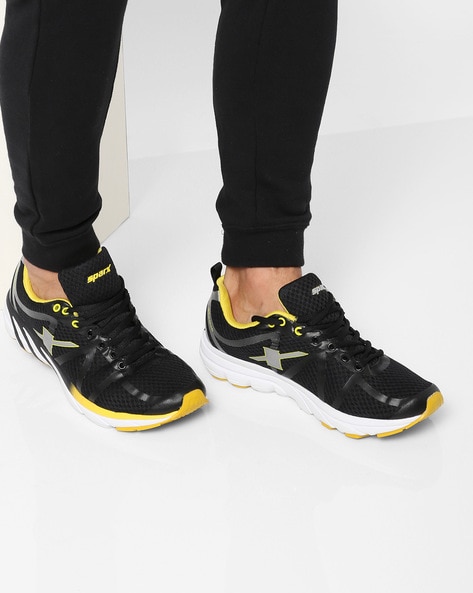 Buy Black and Yellow Sports Shoes for 