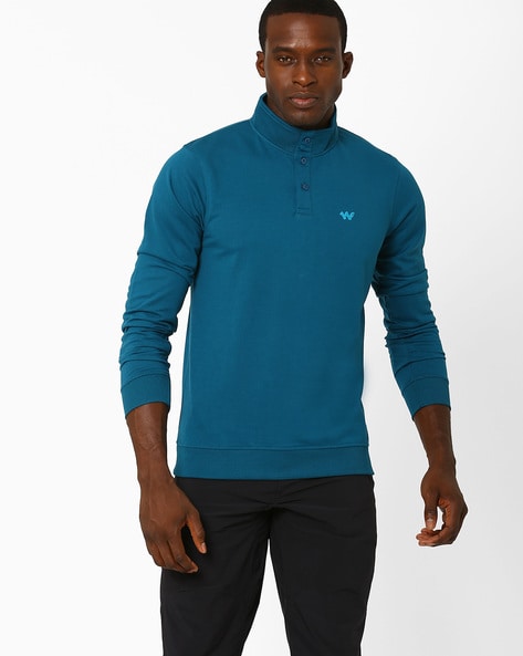 Buy Teal Sweatshirt Hoodies for Men by Wildcraft Online Ajio