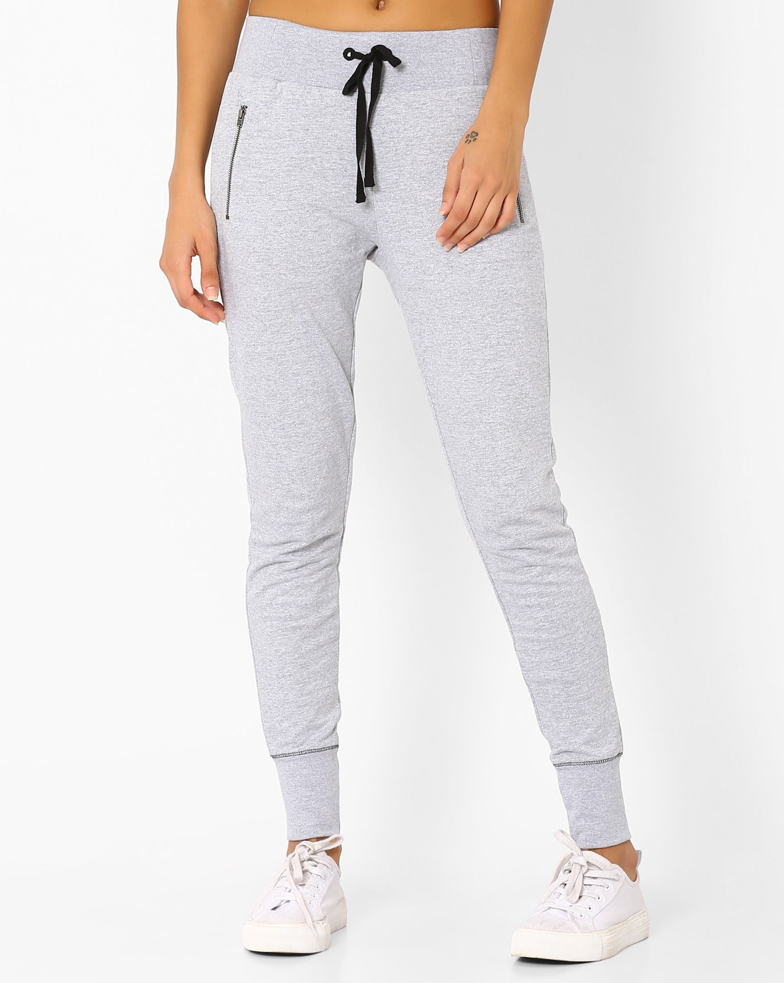 Buy Grey Melange Track Pants for Women by AJIO Online Ajio