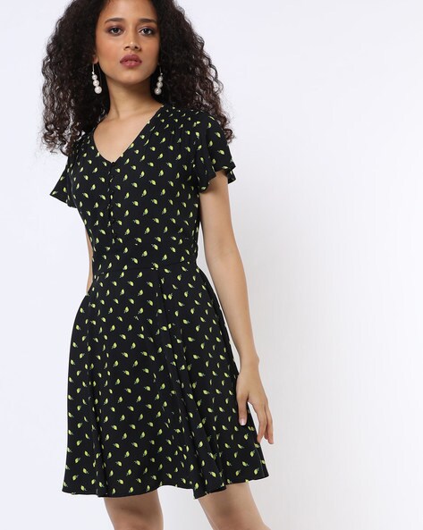 Novelty Print Mini A-line Dress