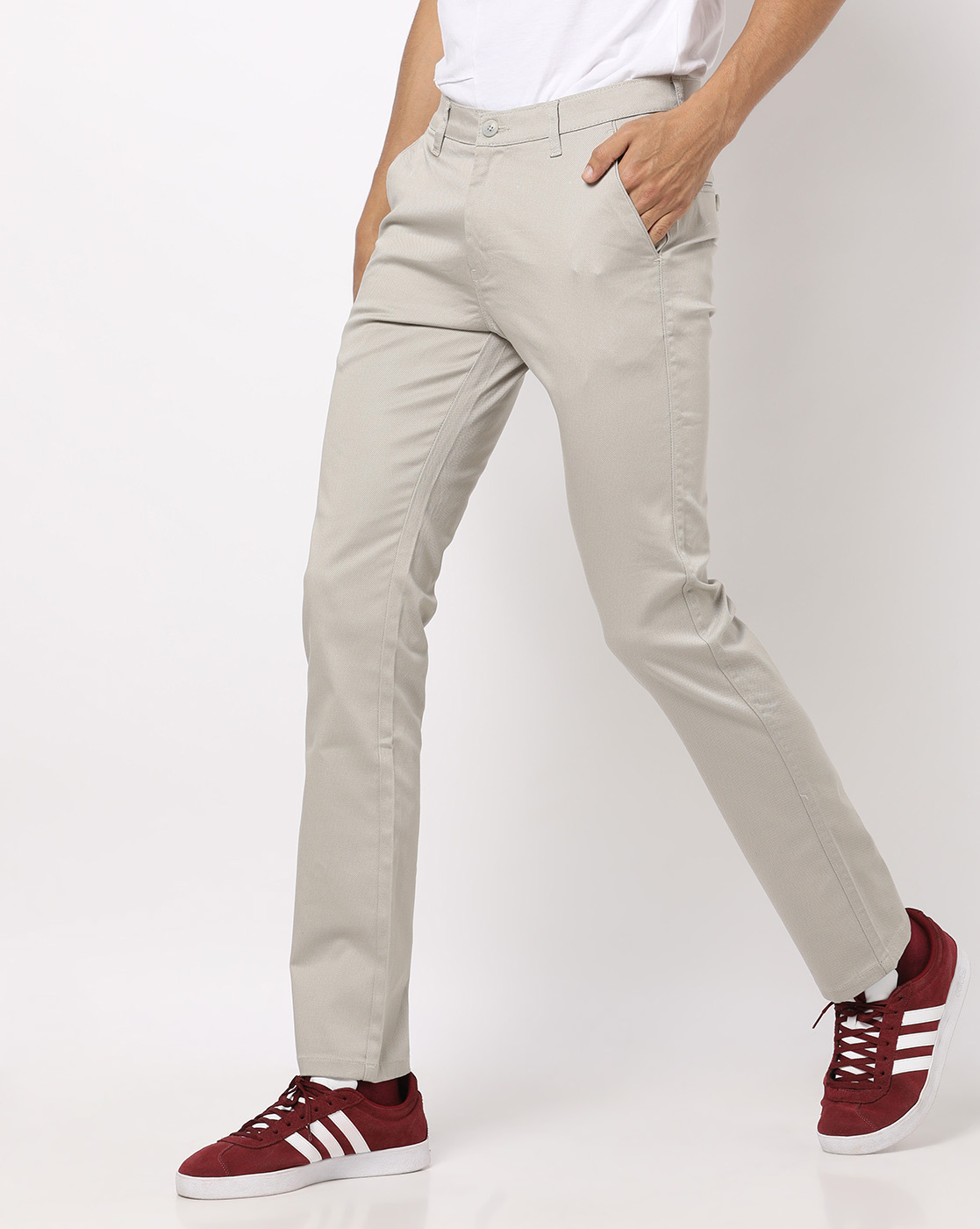 Buy Beige Trousers & Pants for Men by STAGBEETLE Online | Ajio.com