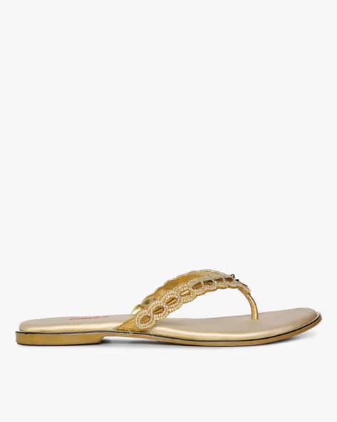 Flat Sandals Mustard Sandals New Look Embellished Thong Style Flat