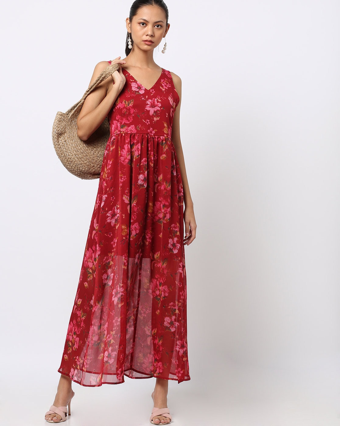 Buy Peach Dresses & Frocks for Girls by Janyas Closet Online | Ajio.com