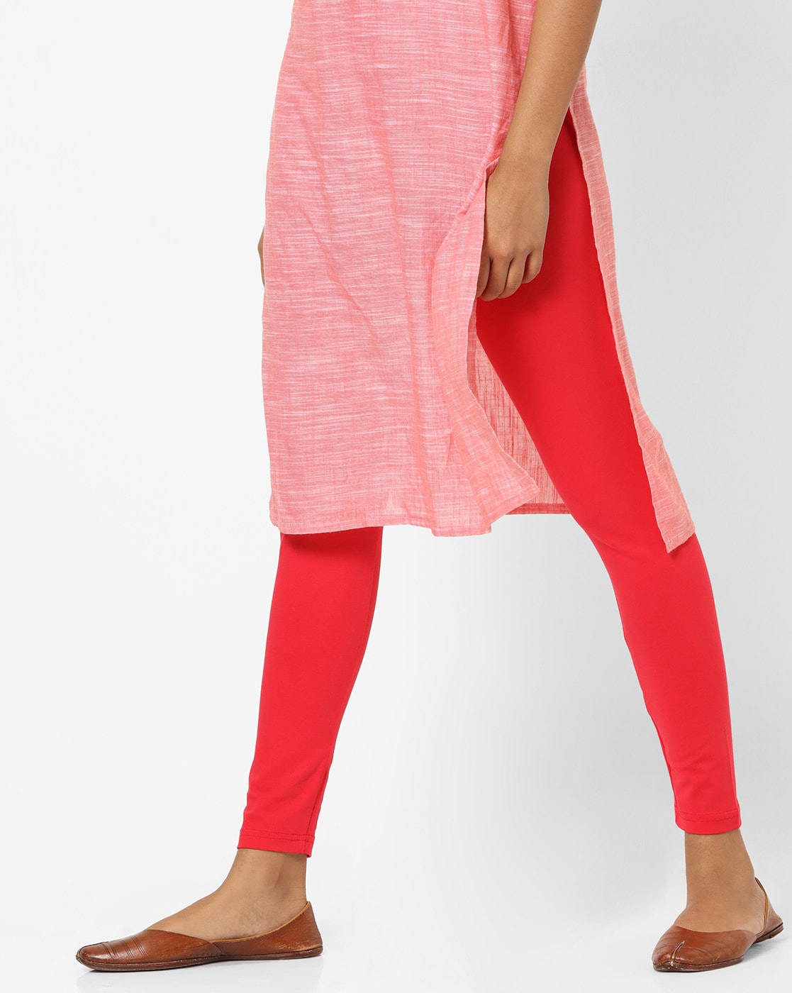 Buy Red Leggings for Women by GO COLORS Online