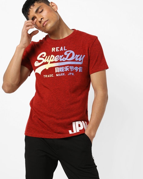superdry red t shirt