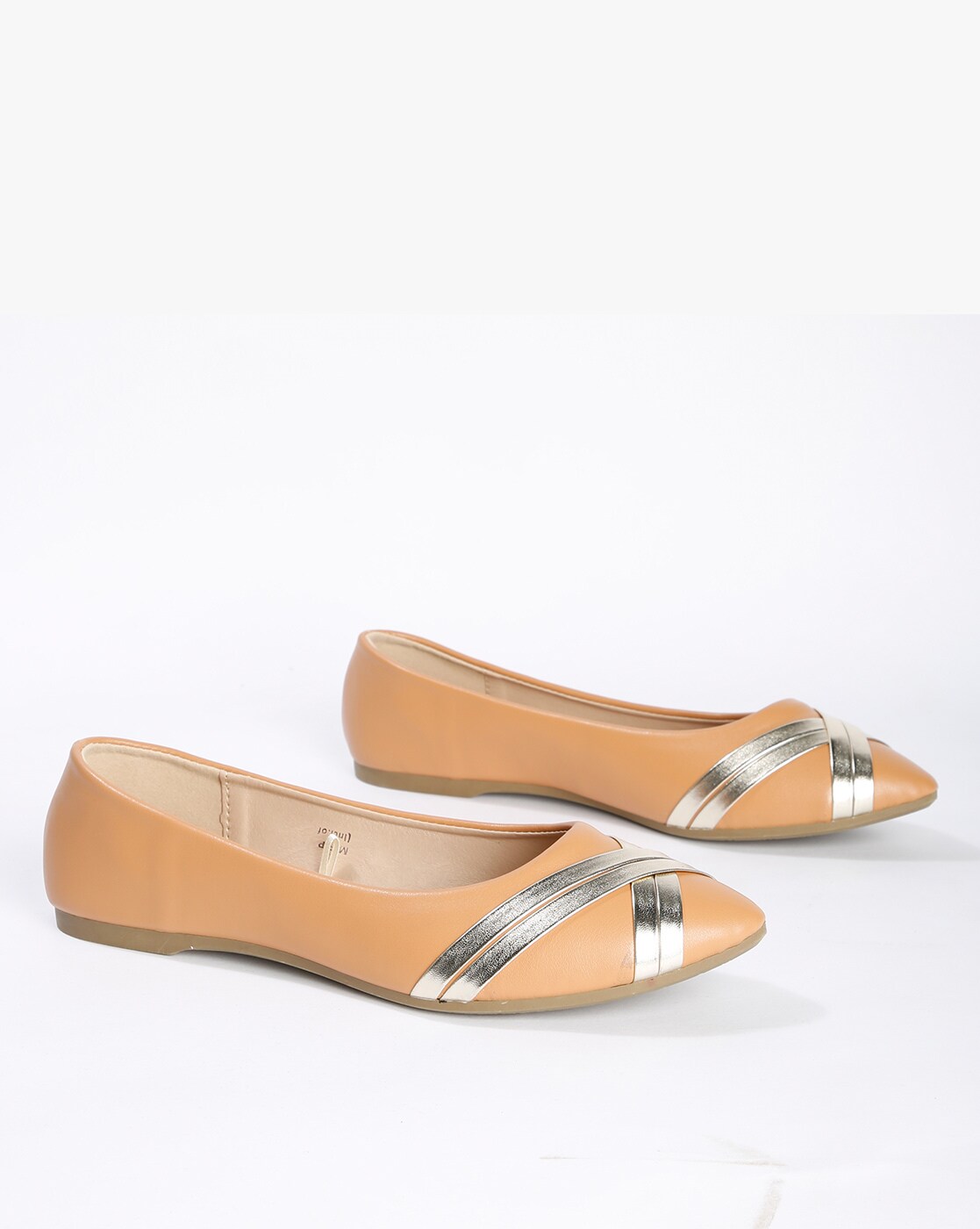 taupe ballet flats