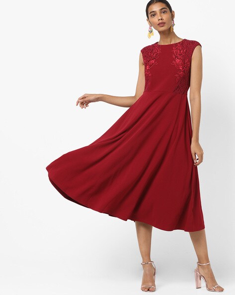 red dress western