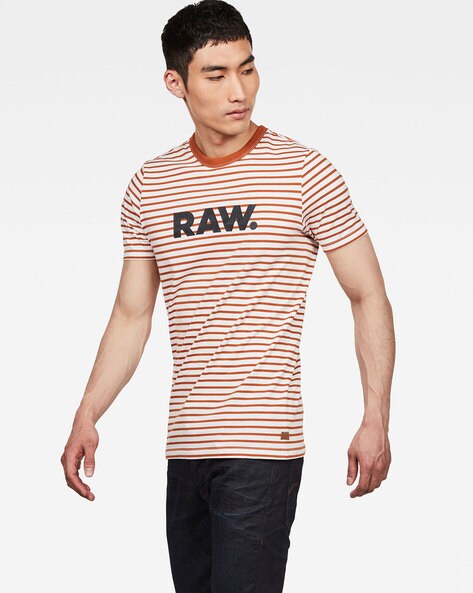 Resistor Striped Crew Neck Slim Fit T shirt