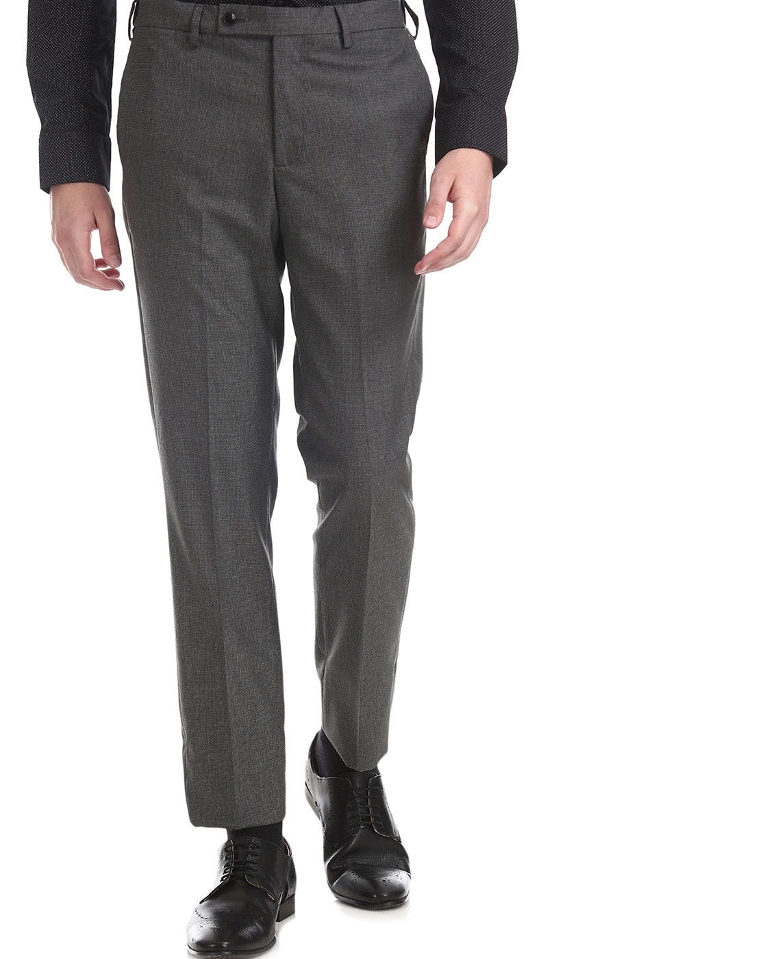 Buy Inspire Autoflex Waist Grey Slim Fit Formal Trouser for Men 36 at  Amazonin