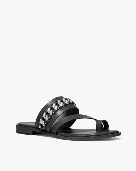 Buy Black Flat Sandals for Women by Michael Kors Online Ajio