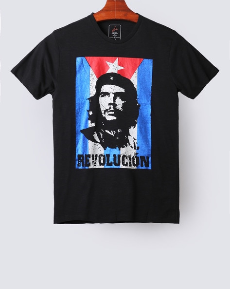 Free Authority Che Guevara Printed Red T-shirt For Men: Buy Free
