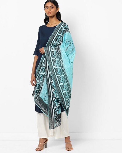 Geometric Print Cotton Dupatta Price in India