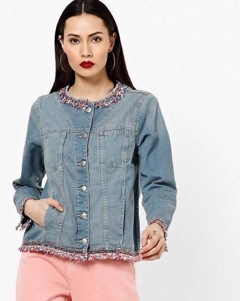 ajio denim jacket womens