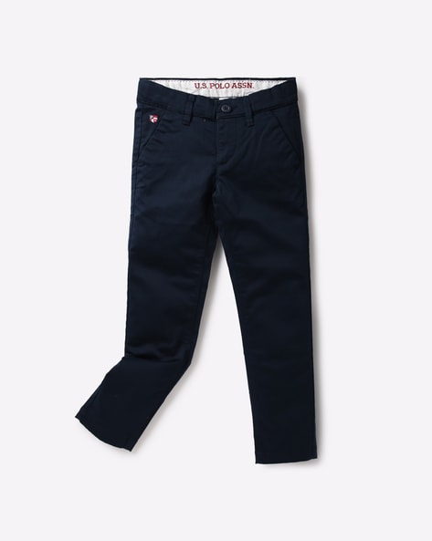 Buy U.S. POLO ASSN. Natural Solid Cotton Stretch Regular Fit Mens Trousers  | Shoppers Stop