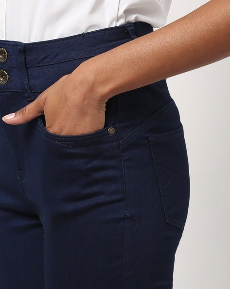 Buy Dark Blue Jeans & Jeggings for Women by DNMX Online