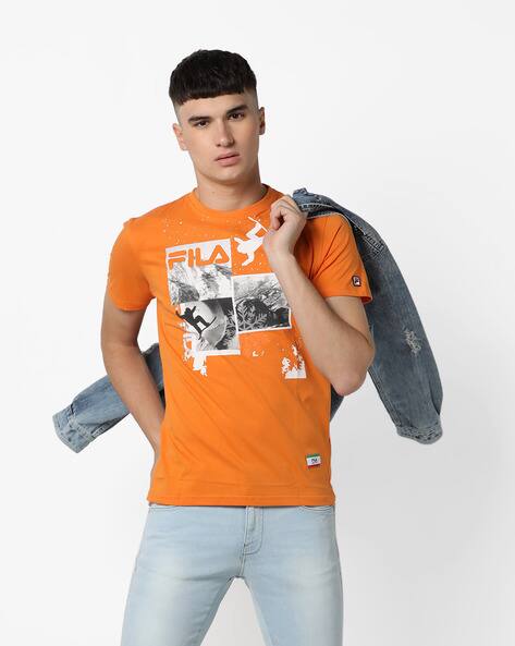 t shirt fila orange