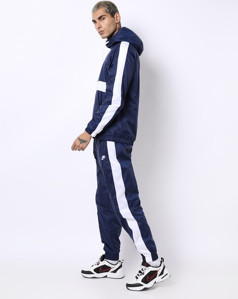 Nike blue and store white tracksuit