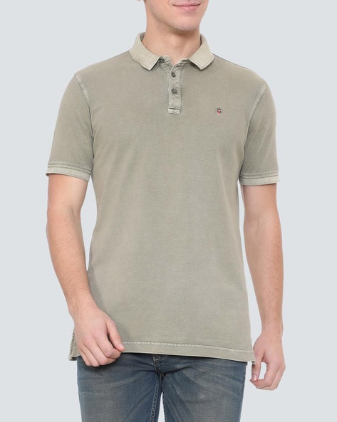 Louis Philippe Polo T-Shirts : Buy Louis Philippe Men White Solid