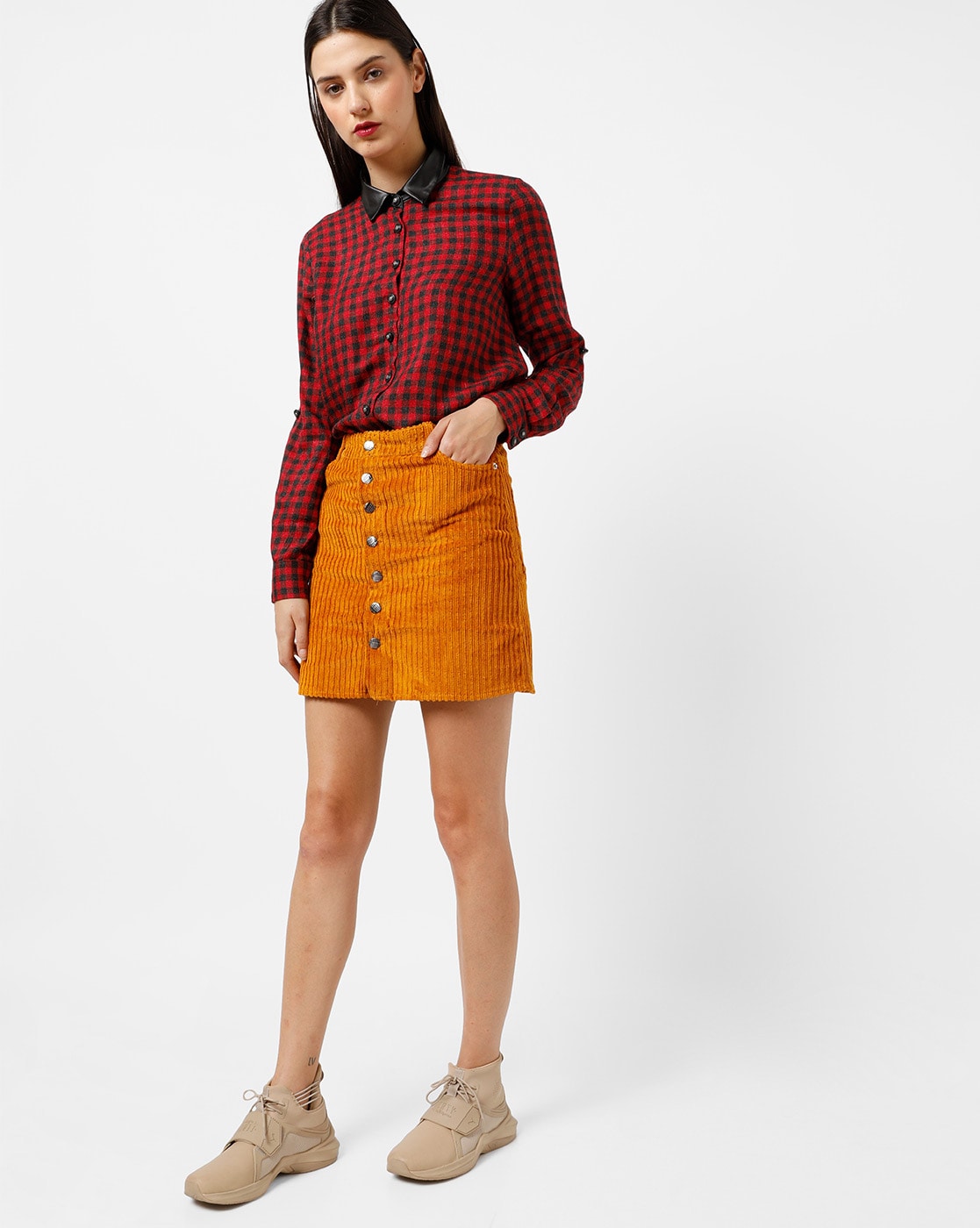 Buy Mustard Yellow Skirts for Women by TRENDYOL Online 