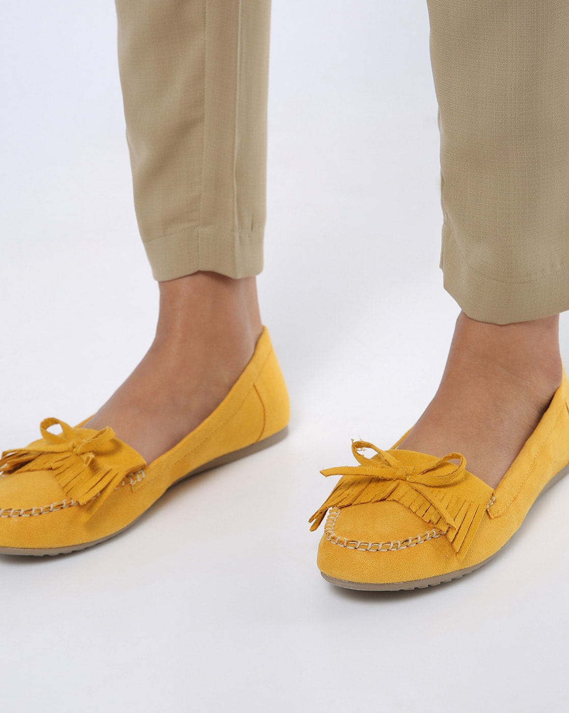 mustard yellow loafers