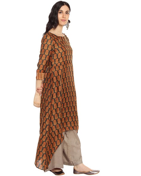 Floral Print A-line Kurta (Image - 1)
