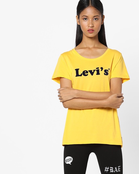 levis yellow t shirt women's