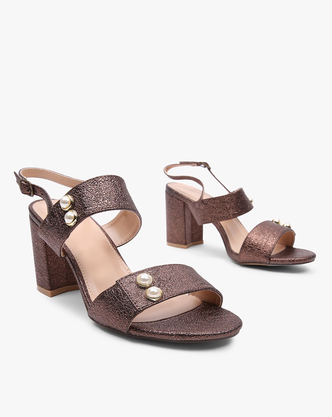 copper block heels