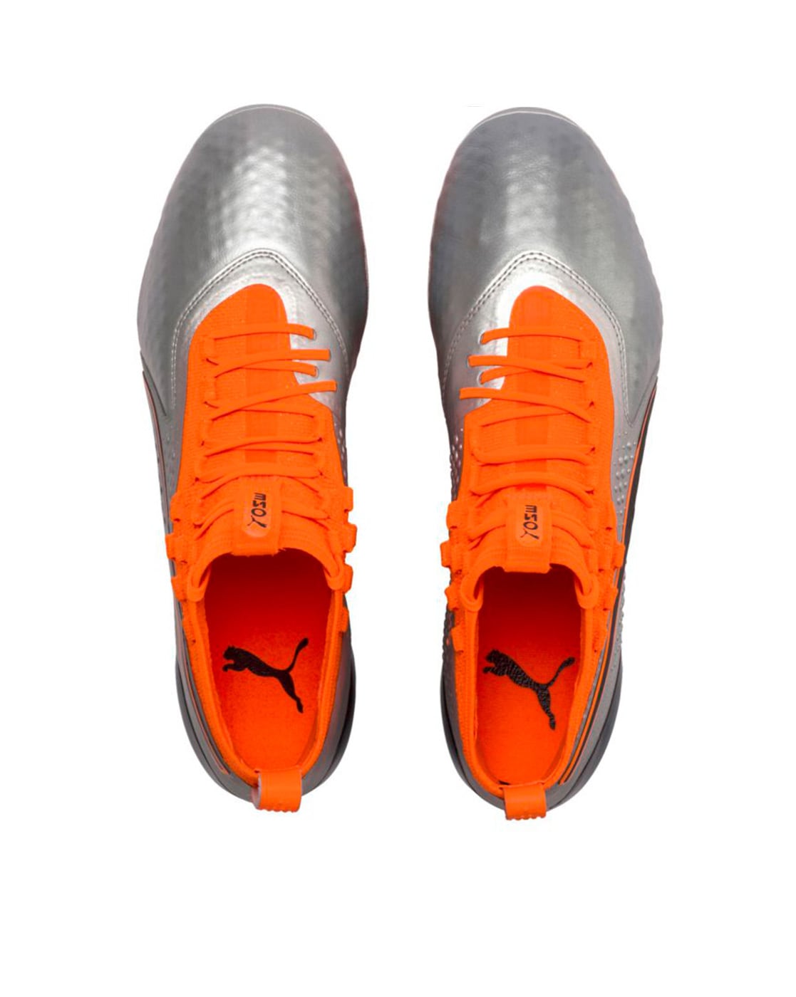 Orange \u0026 Silver Sports Shoes for Men 