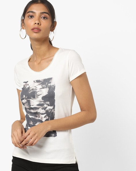 flying machine white t shirt