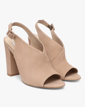 steve madden nude block heel