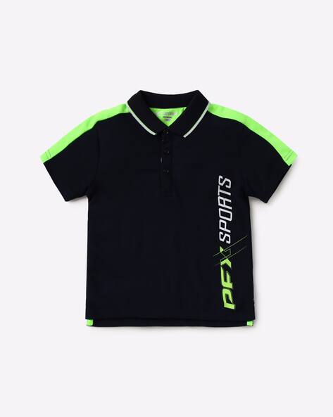 Polo T-shirt with Contrast Panels