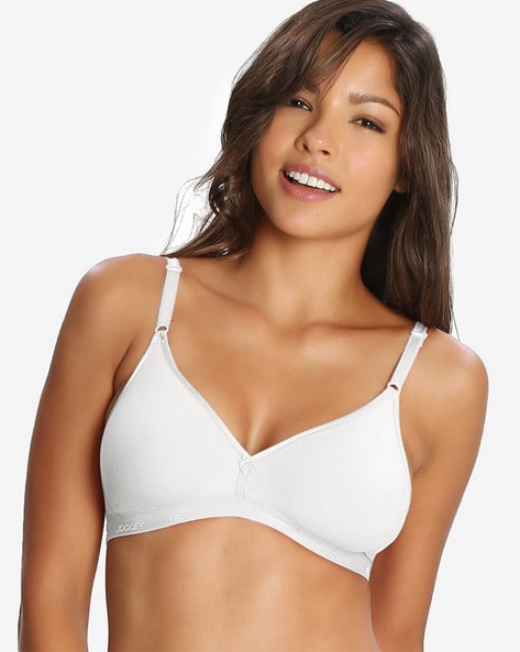 Buy Jockey 1250 Seamless Wirefree Non-Padded Bra With Contoured Shaper  Panel And Adjustible Straps White 32B Online at Low Prices in India at