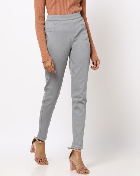 High-Rise Jeggings with Insert Pockets