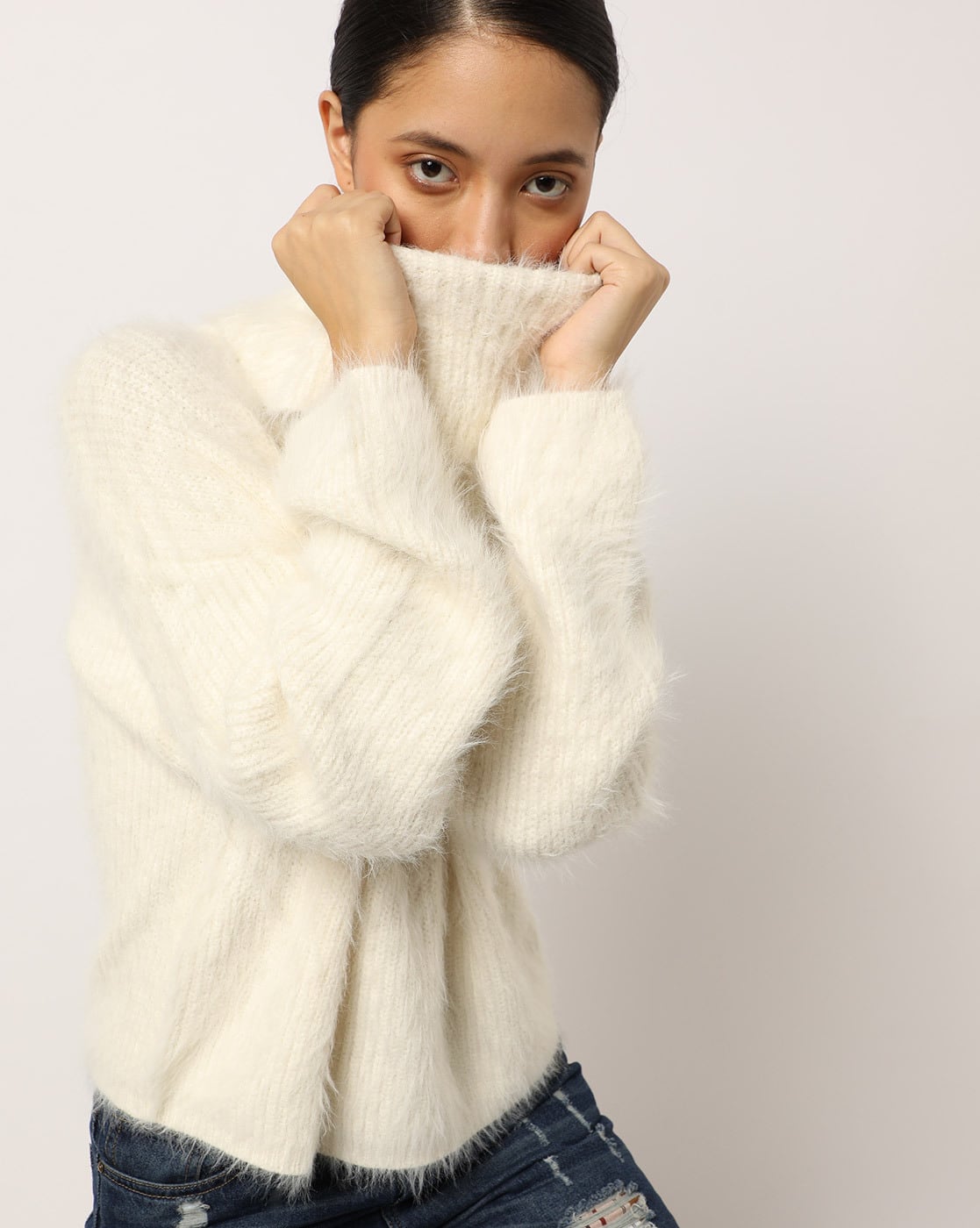 white fur sweaters