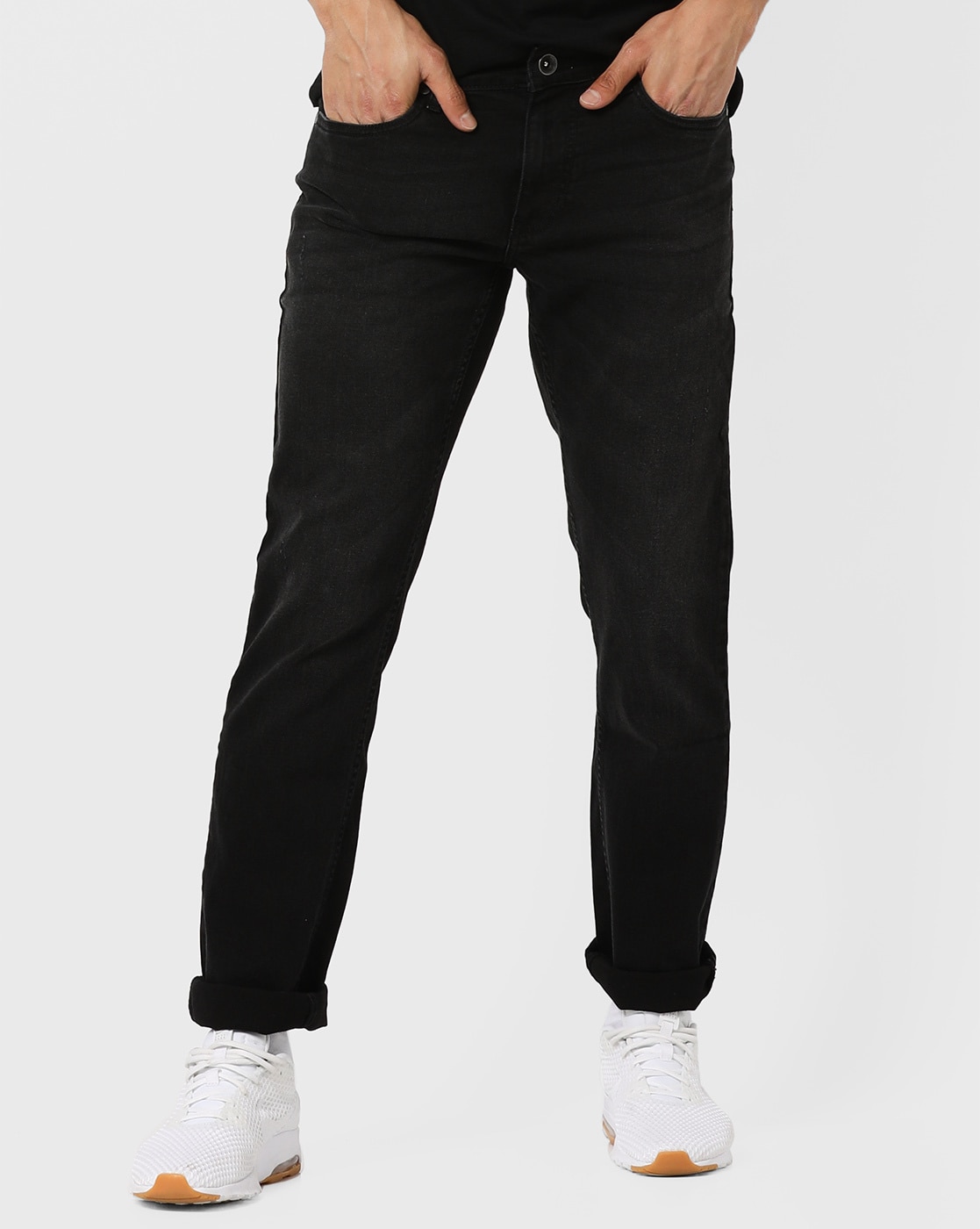 ajio black jeans
