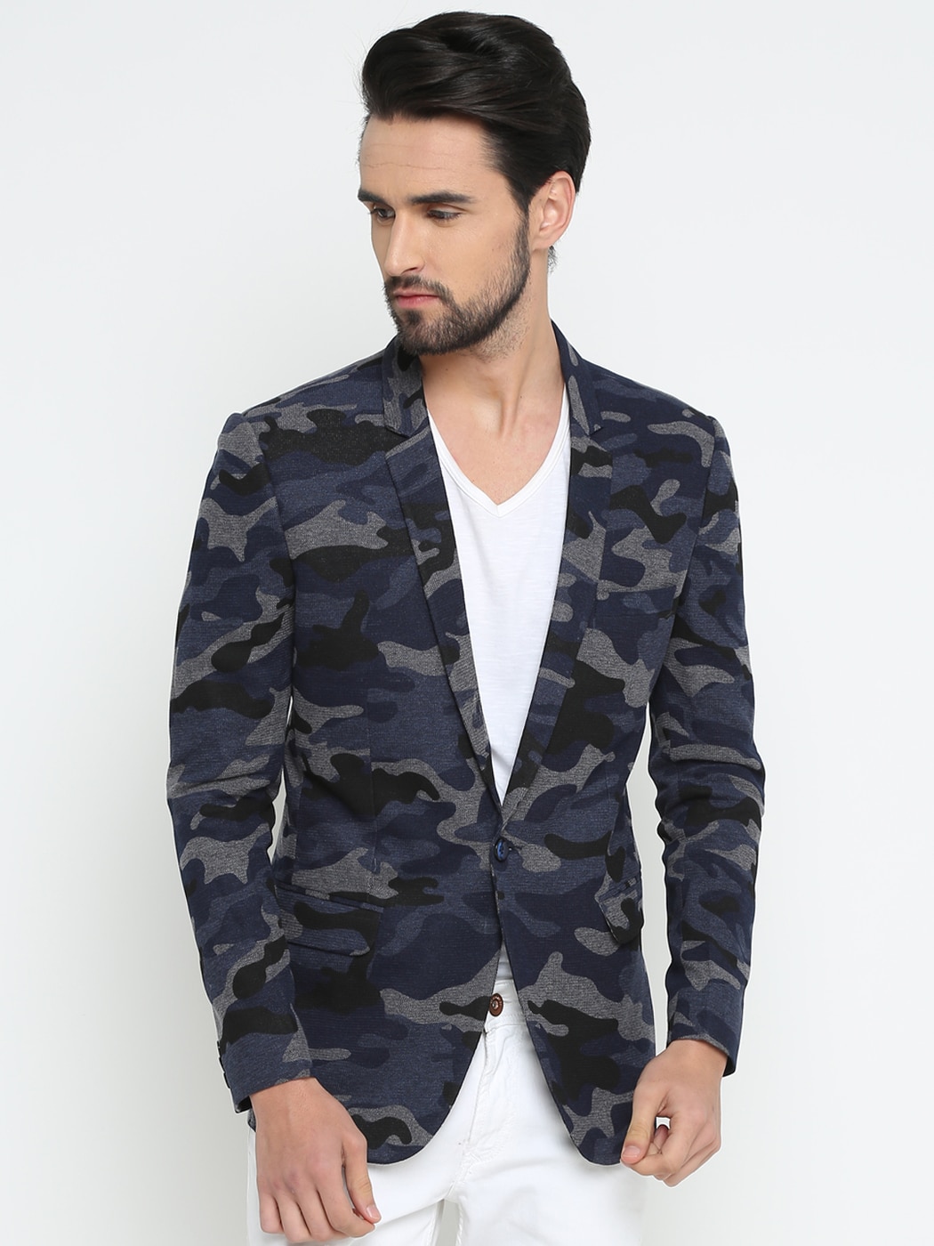 Blue 2025 camo blazer