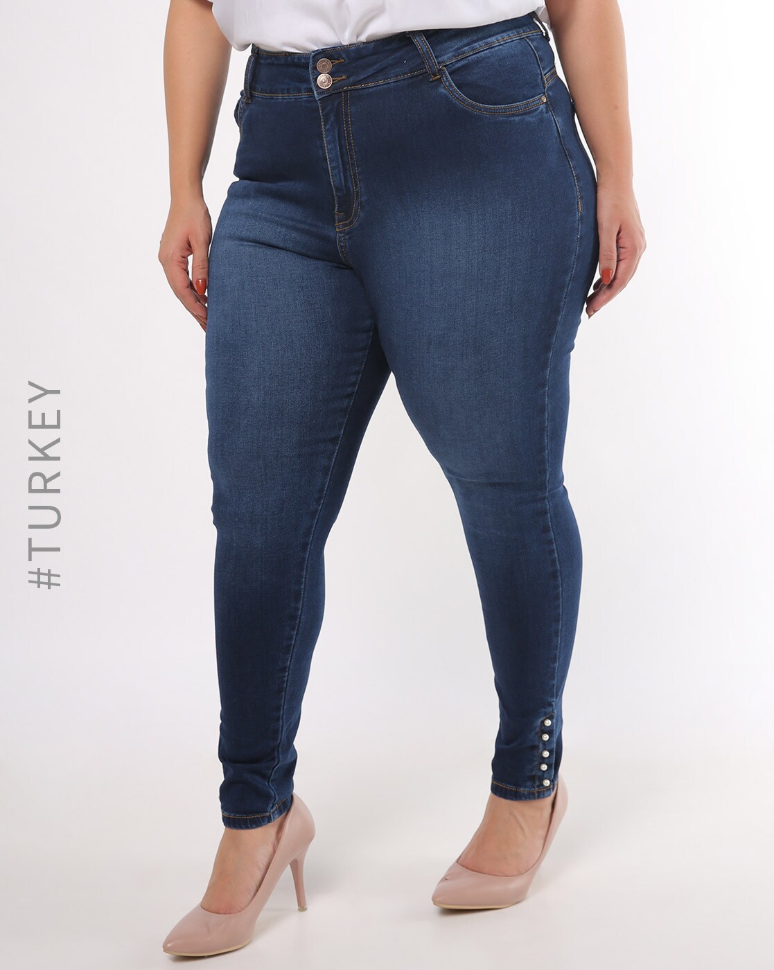 Plus Size Toning Jeans Leggings,Womens Curvy High Waist Stretch Butt  Lifting Skinny Jeans,Skinny Jeans Plus Size Fashion Casual Pencil Pants :  Buy Online at Best Price in KSA - Souq is now