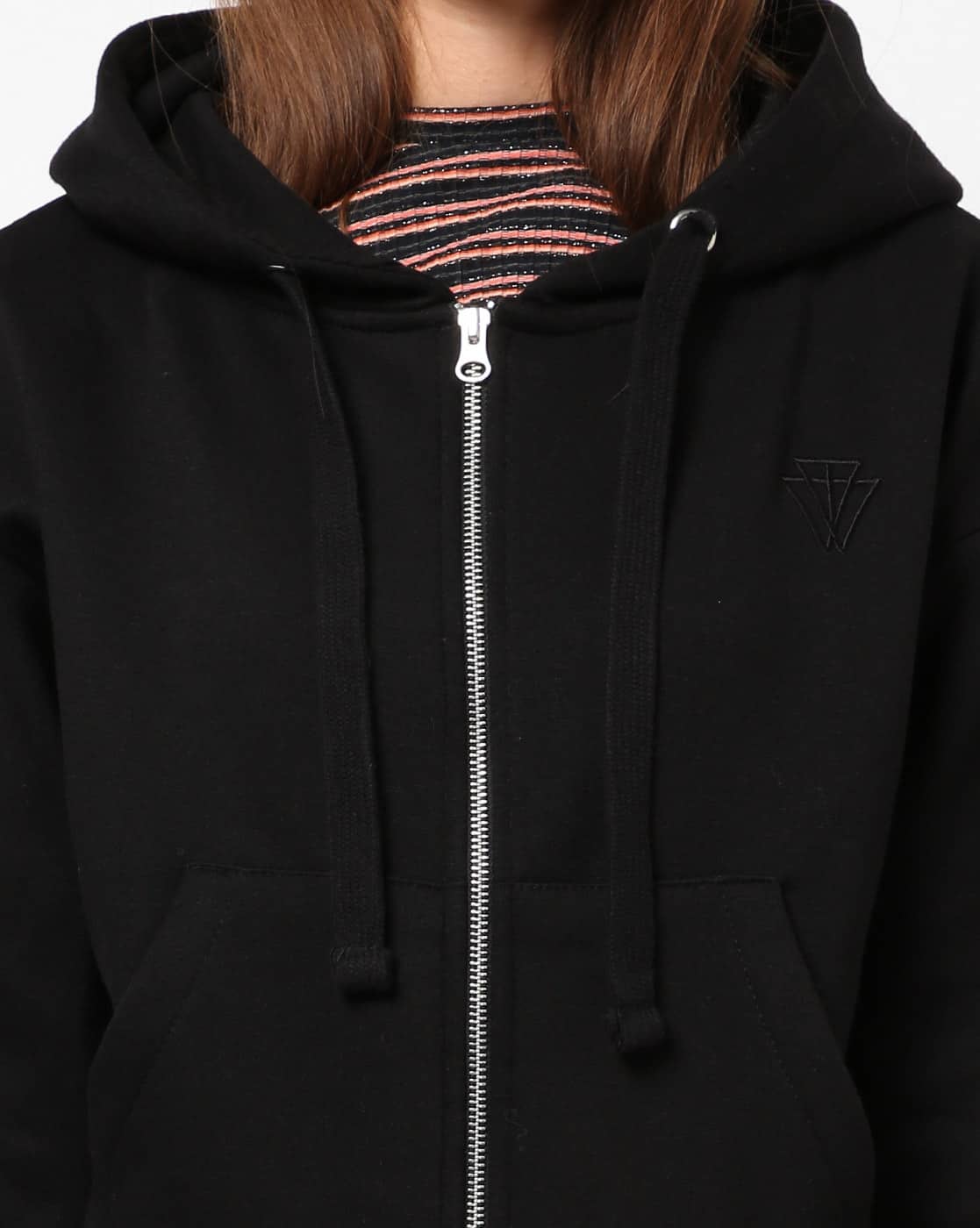 トップス theredthread S callifur zip hoodie black THEREDTHREAD / ザレッドスレッド】S callifur zip hoodie