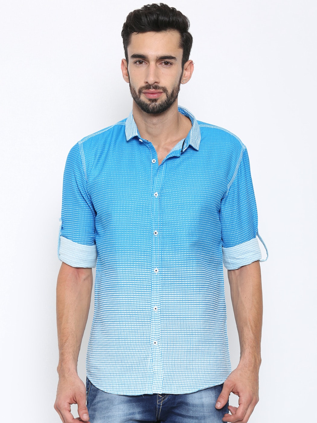 Buy Blue WITH Checked Shirt | AJIO