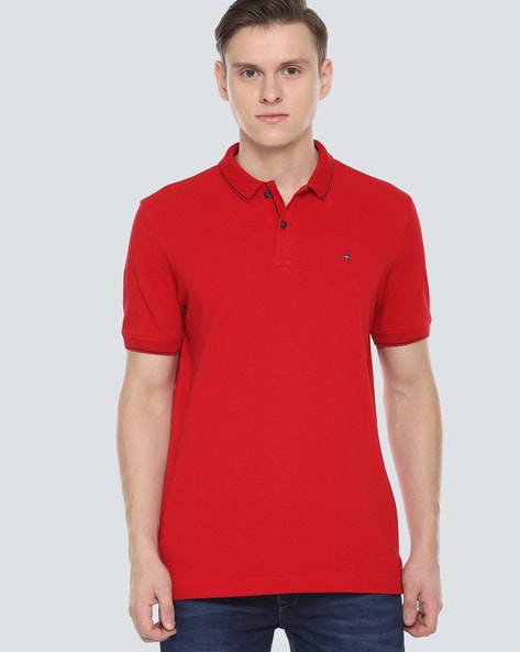 Buy Louis Philippe Jeans Polo Collar Pure Cotton With Chest Pocket