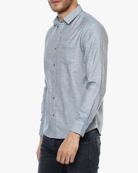 Slim Fit Shirt with Patch Pocket (Image - 1)