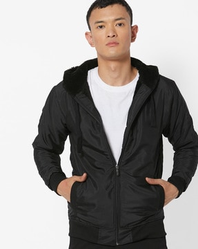 Panelled Zipper-Front Jacket