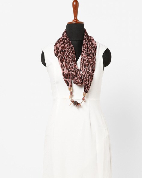 Embellished Animal Print Scarf Price in India